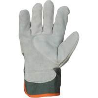 Gants d'ajusteur Endura, Grand, Paume en Cuir refendu, Doublure en Coton Fastek
