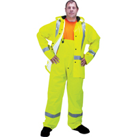 RZ900 Premium Traffic Rain Suit, Polyester/PVC, Medium, Lime-Yellow SEH114R | Fastek
