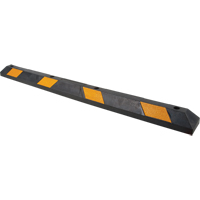 Parking Curb, Rubber, 6' L, Black/Yellow Fastek