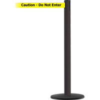 Advance TensaBarrier&reg; Barrier Post, Steel, 36" H, Black/Yellow Tape, 7.5' Tape Length Fastek