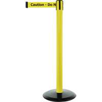 Advance TensaBarrier&reg; Barrier Post, Steel, 36" H, Black/Yellow Tape, 7.5' Tape Length Fastek