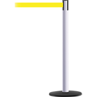Advance TensaBarrier&reg; Barrier Post, Steel, 36" H, Yellow Tape, 7.5' Tape Length Fastek