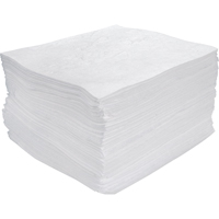 Feuilles absorbantes souffl&eacute;es de premi&egrave;re qualit&eacute;, Huile seulement, 15" x 17", 30 gal. d'absorption Fastek