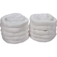 Remblais tubulaire absorbant, Huile seulement, Absorption 45 gal., 3" la x 10' lo, Pqt de 10 Fastek
