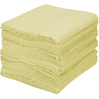 Premium Fine Fiber Sorbent Pads, Hazmat, 15" x 17", 30 gal. Absorbancy Fastek