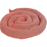 Remblais tubulaires absorbants, Mati&egrave;res dangereuses, Absorption 50 gal., 3" la x 8' lo, Pqt de 15 Fastek