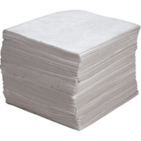 Premium Meltblown Sorbent Pads, Oil Only, 15" x 17", 30 gal. Absorbancy Fastek