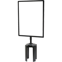 Tensabarrier&reg; Sign Frame with Adapter, Black Fastek