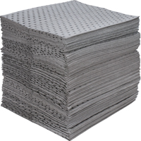 Industrial-Grade Fine Fibre Sorbent Pads, Universal, 15" x 17", 40 gal. Absorbancy Fastek