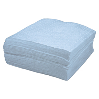 Premium Blue Bonded Sorbent Pads, Oil Only, 15" x 17", 8 gal. Absorbancy Fastek