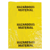 Hazardous Waste Bags, Infectious Waste, 60" L x 36" W, 50 /pkg. SEK328 | Fastek