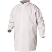 KleenGuard A20 Lab Coats, SMS, White, Large Fastek