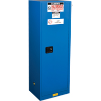 ChemCor&reg; Lined Hazardous Material Slimline Safety Cabinets, 22 gal., 23.25" x 65" x 18" Fastek
