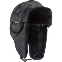 N-Ferno&reg; 6802 Classic Trapper Hat, Synthetic Fur Lining, Medium/Small, Black Fastek