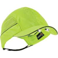 Skullerz&reg; 8960 Short Brim Bump Cap with LED Lighting, High Visibility Lime Green Fastek