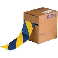Ruban de marquage pour planchers ToughStripe, 3" x 100', Polyester, Bleu et jaune Fastek
