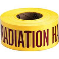 Barricade Tape, English, 3" W x 1000' L, 3 mils, Magenta on Yellow Fastek