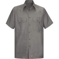 Short Sleeve Ripstop Shirt, Men's, 3X-Large, Grey Fastek