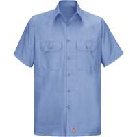Short Sleeve Ripstop Shirt, Men's, Large (Tall), Blue Fastek
