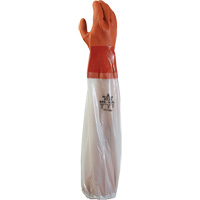 640 Chemical-Resistant Gloves, Size Medium, 25" L, PVC, Cotton Inner Lining, 43.3-mil Fastek