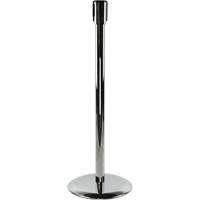 Slimline TensaBarrier&reg; Receiver Post, 38" High, Polished Chrome Fastek