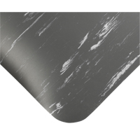Tile-Top Select Anti-Microbial Mats No.494, Smooth, 2' x 10' x 1/2", Charcoal, PVC Fastek