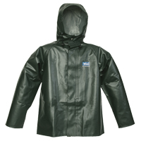 Journeyman Chemical Resistant Rain Jacket, Small, Green, Polyester/PVC SFI873 | Fastek