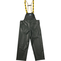 Journeyman Chemical Resistant Rain Bib Pants, Medium, Green, Polyester/PVC SFI880 | Fastek