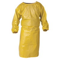 KleenGuard Chemical Spray Protective Smock, Polypropylene, Yellow, 34" W x 52" L Fastek