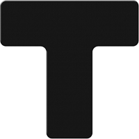 Marqueurs all&eacute;g&eacute;e/5S Armor Stripe, T, 6" lo x 6" la, Noir, Plastique Fastek