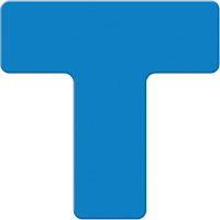 Marqueurs all&eacute;g&eacute;e/5S Armor Stripe, T, 6" lo x 6" la, Bleu, Plastique Fastek