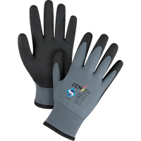 Gants enduits de premi&egrave;re qualit&eacute; ZX-30°, 10/T-Grand, R&ecirc;vetement PVC, Calibre 15, Enveloppe en Nylon Fastek
