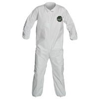 ProShield&reg; 50 Coveralls, Small, White, Microporous Fastek