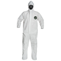ProShield&reg; 50 Coveralls, Small, White, Microporous Fastek