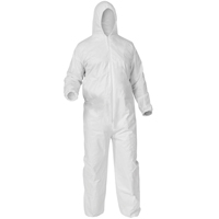 Kleenguard A35 Coveralls, Small, White, Microporous Fastek