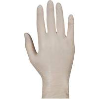 Gants jetables de calibre examen m&eacute;dical KeepKleen, Grand, Latex, 5 mils, Sans poudre, Blanc, Classe 2 Fastek