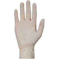Gants jetables de calibre examen m&eacute;dical KeepKleen, Grand, Latex, 5 mils, Sans poudre, Blanc, Classe 2 Fastek