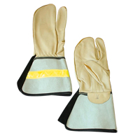 1 Finger Lineman's Glove, Medium, Grain Cowhide Palm Fastek