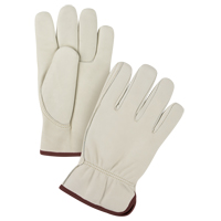 Gants de conducteur doubl&eacute;s pour l'hiver de premi&egrave;re qualit&eacute;, Grand, Paume en Cuir fleur de vache, Molleton Fastek