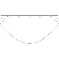 Visi&egrave;re d&eacute;coup&eacute;e &agrave; l'emporte-pi&egrave;ce Dynamic, PETG, Teinte Transparent Fastek