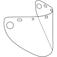 Visi&egrave;re d&eacute;coup&eacute;e &agrave; l'emporte-pi&egrave;ce et form&eacute;e Dynamic, Polycarbonate, Teinte Transparent Fastek