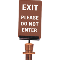 "Exit: Please Do Not Enter" Crowd Control Sign, 11" x 7", Plastic, English SG132 | Fastek