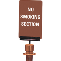 "No Smoking Section" Crowd Control Sign, 11" x 7", Plastic, English SG133 | Fastek