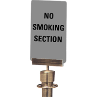 "No Smoking Section" Crowd Control Sign, 11" x 7", Plastic, English SG136 | Fastek