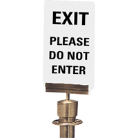 "Exit: Please Do Not Enter" Crowd Control Sign, 11" x 7", Plastic, English SG138 | Fastek
