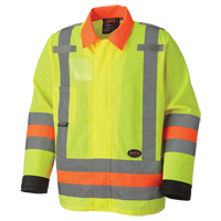 6007 Breathable Traffic Safety Jacket, Polyester, High Visibility Lime-Yellow, X-Small Fastek