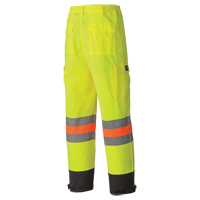 6009 Pantalon de s&eacute;curit&eacute; routi&egrave;re respirant, Polyester, T-petit, Jaune lime haute visibilit&eacute; Fastek