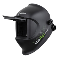 Liteflip Autopilot Welding Helmet, 3.94" L x 1.97" W View Area, 1/5/5 - 14 Shade Range, Black SGC188 | Fastek