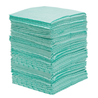 Premium Bonded Sorbent Pads, Hazmat, 15" x 18", 30 gal. Absorbancy Fastek