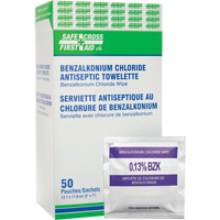 Benzalkonium Chloride Wipes, Towelette, Antiseptic Fastek